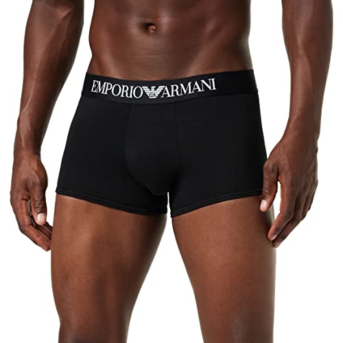 Emporio Armani Underwear Herren Trunk Iconic Logoband Retroshorts, Schwarz (NERO 00020), L von Emporio Armani