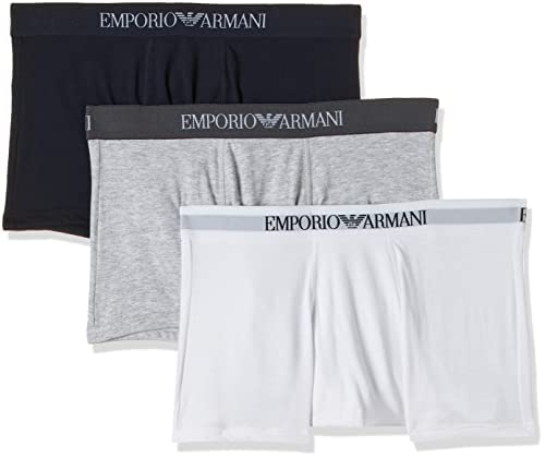 Emporio Armani 3er Pack Herren Boxer Shorts Mens Knit Trunk S-XL - Farbauswahl, Schwarz, S von Emporio Armani