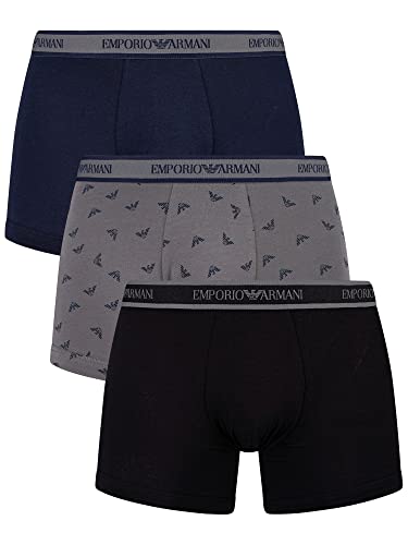 Emporio Armani Underwear Herren 3-Pack Core Logoband Boxer Shorts, Black/Pr.Pewte/Marin von Emporio Armani