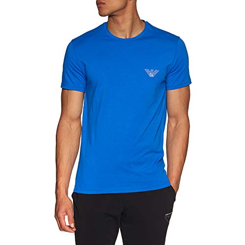 Emporio Armani Underwear Herren Colored Basics-Pure Organic Cotton T-Shirt, Blau (OLTREMARE 27633), Medium (Herstellergröße:M) von Emporio Armani