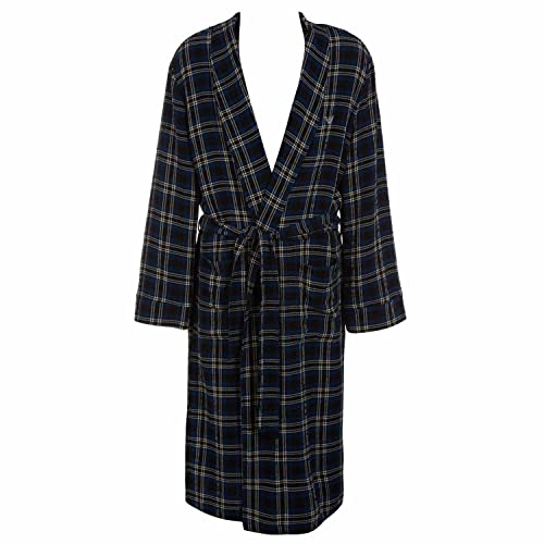 Emporio Armani Underwear Herren Dressing-Gown Tartan Woven Viscose Loungewear, Black, M von Emporio Armani