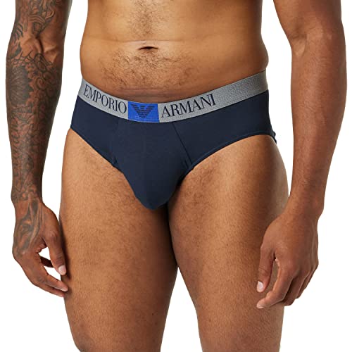 Emporio Armani Underwear Herren Eagle Label Brief, Marine, L von Emporio Armani