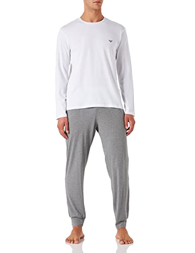 Emporio Armani Underwear Herren Endurance Pyjamas, White/Dark Mel.Grey, L von Emporio Armani