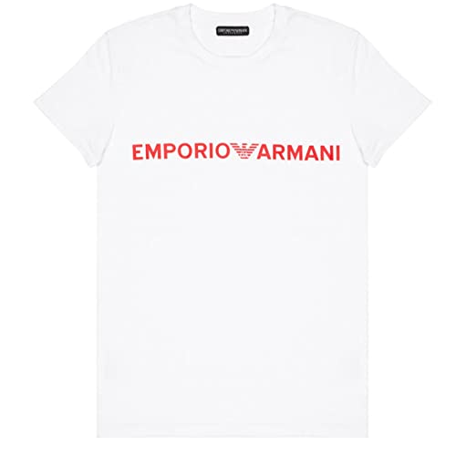 Emporio Armani Underwear Herren Megalogo Pyjamas, Weiß 1, M von Emporio Armani