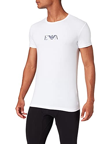 Emporio Armani Underwear Herren Multipack-Monogram T-Shirt, Weiß (Bianco 00010), X-Large (Herstellergröße:XL) von Emporio Armani