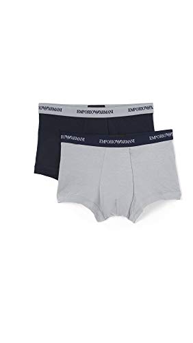Emporio Armani Underwear Herren 2-Pack-Trunk Essential Core Logoband Underwear, Schwarz 1, L (2er Pack) von Emporio Armani Underwear
