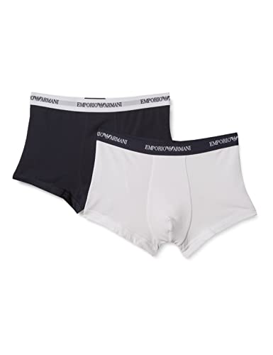 Emporio Armani Herren 2-pack trunk Essential Core logo band underwear, Schwarz, XL EU von Emporio Armani