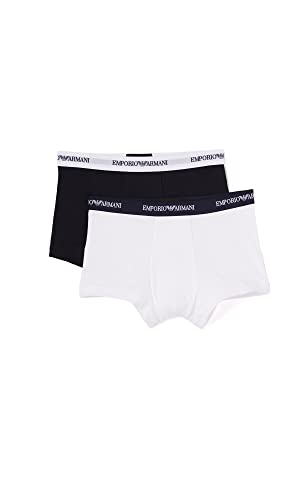 Emporio Armani Herren 2-pack trunk Essential Core logo band underwear, Schwarz, M EU von Emporio Armani Underwear