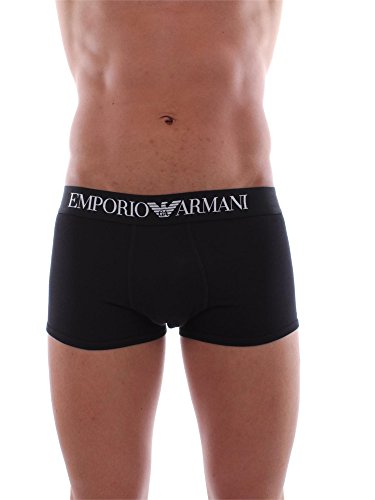 Emporio Armani Underwear Herren Trunk Iconic Logoband Retroshorts, Noir, XXL von Emporio Armani