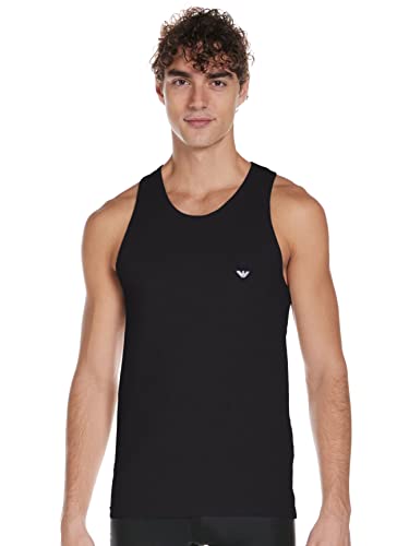 Emporio Armani Herren Tank Iconic logo band Schlafanzugoberteil, Weiß, L EU von Emporio Armani