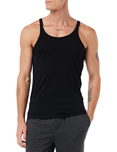 Emporio Armani Underwear Herren 2-Pack Tank Pure Cotton Schlafanzugoberteil, Weiß A, S (2er Pack) von Emporio Armani