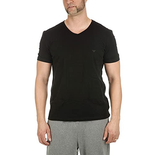 Emporio Armani Underwear Herren Pure Cotton T-shirt (2-er Pack), White, L (2er Pack) von Emporio Armani Underwear