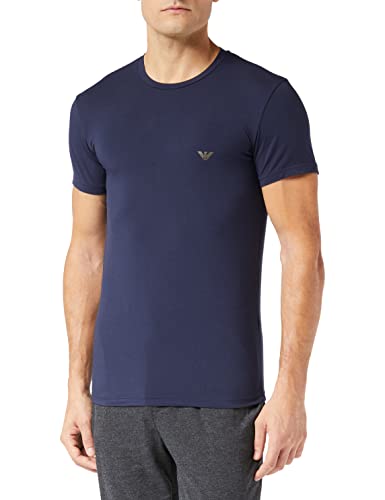 Emporio Armani Underwear Herren Soft Modal T-Shirt, Blue, S von Emporio Armani