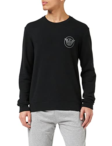 Emporio Armani Underwear Herren Sweater Comfort Stretch Terry Sweatshirt, Black, L von Emporio Armani