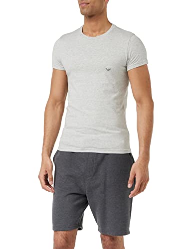 Emporio Armani Underwear Herren T-Shirt Iconic Logoband Schlafanzugoberteil, Weiß 3, XL von Emporio Armani