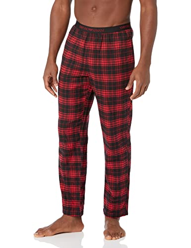 Emporio Armani Underwear Herren Yarn Dyed Woven Pyjama Trousers, Red, x_l von Emporio Armani