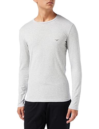 Emporio Armani Underwear Men's Basic-Stretch Cotton T-Shirt, Melange Grey, M von Emporio Armani