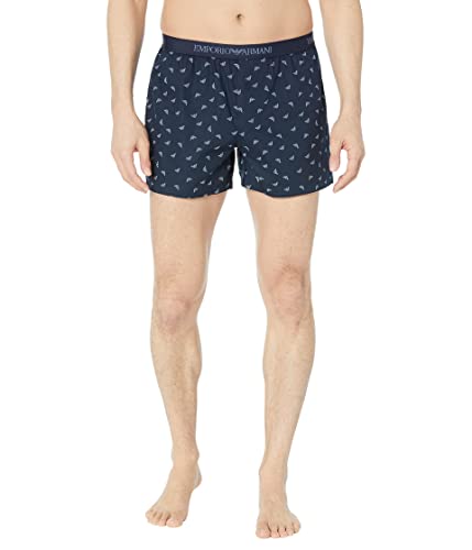 Emporio Armani Underwear Herren Yarn Dyed Woven Pyjama Boxer, Marin/Infinity Eagle, L von Emporio Armani