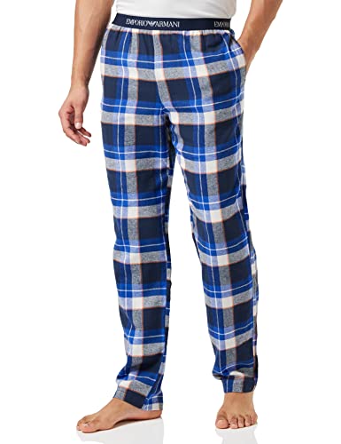 Emporio Armani Underwear Herren Yarn Dyed Woven Pyjama Trousers, Marin/Mazarine Check, M von Emporio Armani