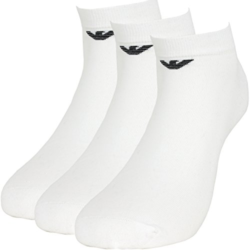 Emporio Armani Underwear Men's 3-Pack In-Shoe Socks, Off White, L/XL von Emporio Armani