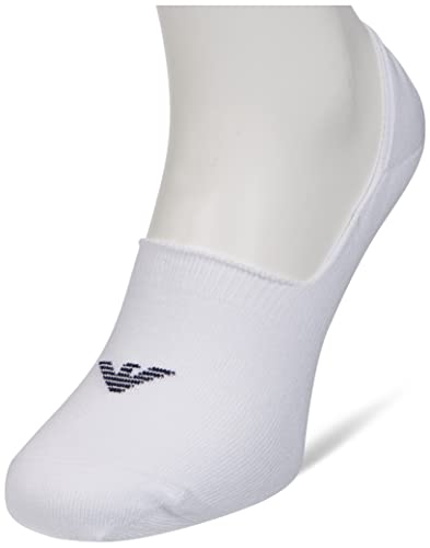 Emporio Armani Underwear Men's with Jacquard Eagle 3-Pack Invisible Socks, White, L/XL von Emporio Armani