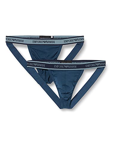 Emporio Armani Underwear Mens 2-Pack Jockstrap Core Logoband Jock Strap, Abyss/Abyss, M (2er Pack) von Emporio Armani