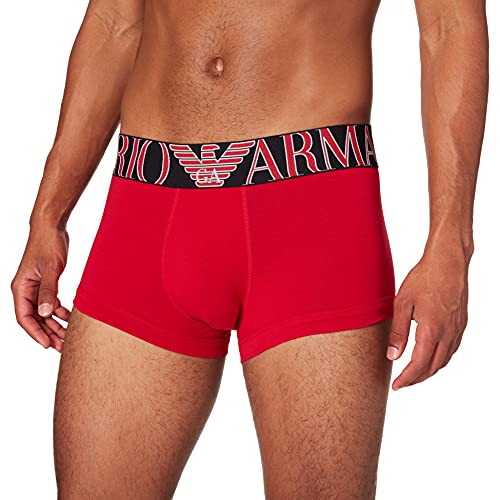 Emporio Armani Underwear Mens Megalogo Trunks, Cherry, S von Emporio Armani