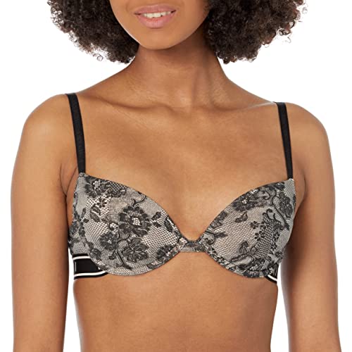 Emporio Armani Underwear Damen 1643942F21916870 Push Up Bra, Powder Pink/Print Lace, 36C von Emporio Armani