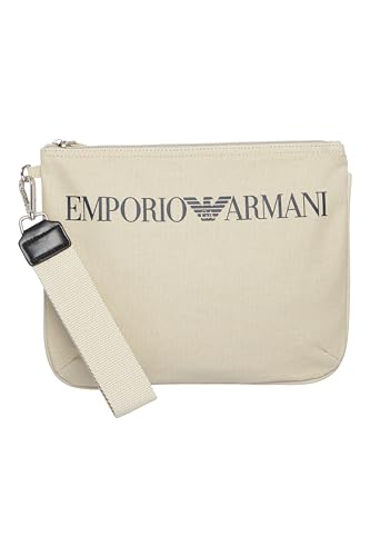 Emporio Armani Unisex Logo Bag Pouch, perlgrau, One Size von Emporio Armani
