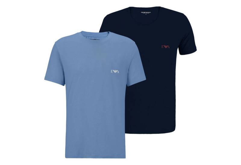 Emporio Armani Unterziehshirt 2er Pack Crew Neck T-Shirt (2-St., 2 Stück) mit Markenlogo auf der Brust von Emporio Armani