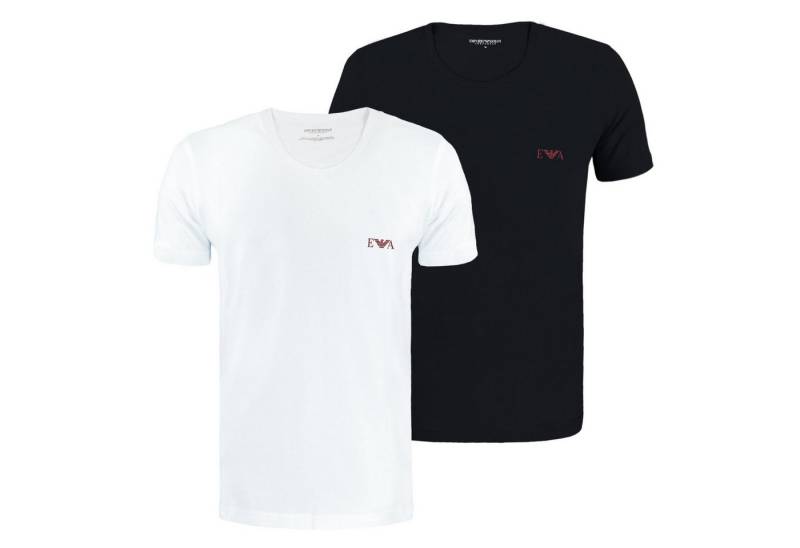 Emporio Armani Unterziehshirt 2er Pack Crew Neck T-Shirt (2-St., 2 Stück) mit Markenlogo auf der Brust von Emporio Armani