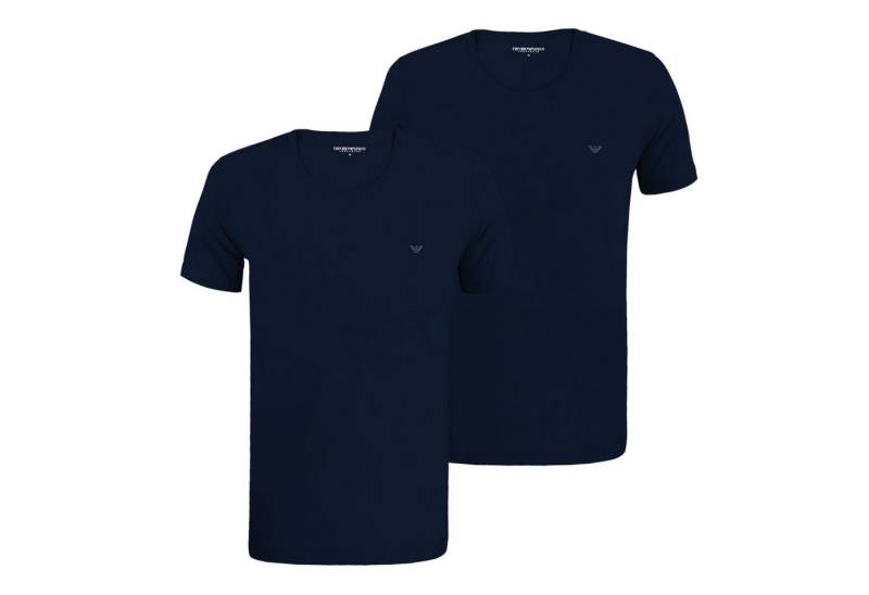 Emporio Armani Unterziehshirt 2er Pack Crew Neck T-Shirt Cotton (2-St., 2 Stück) mit Brustprint von Emporio Armani