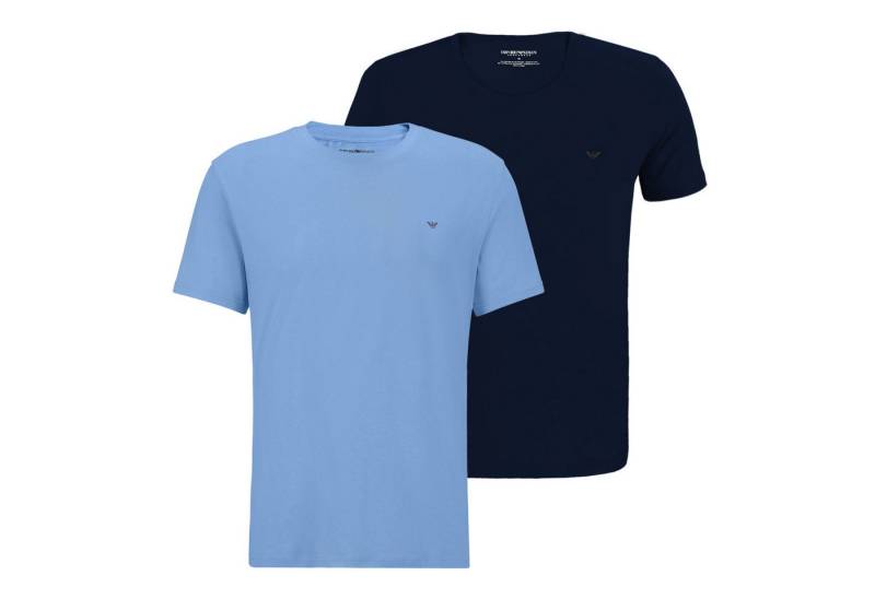 Emporio Armani Unterziehshirt 2er Pack Endurance Crew Neck T-Shirt Stretch Cotton (2-St., 2 verschiedenfarbige Teile) mit Brustprint von Emporio Armani