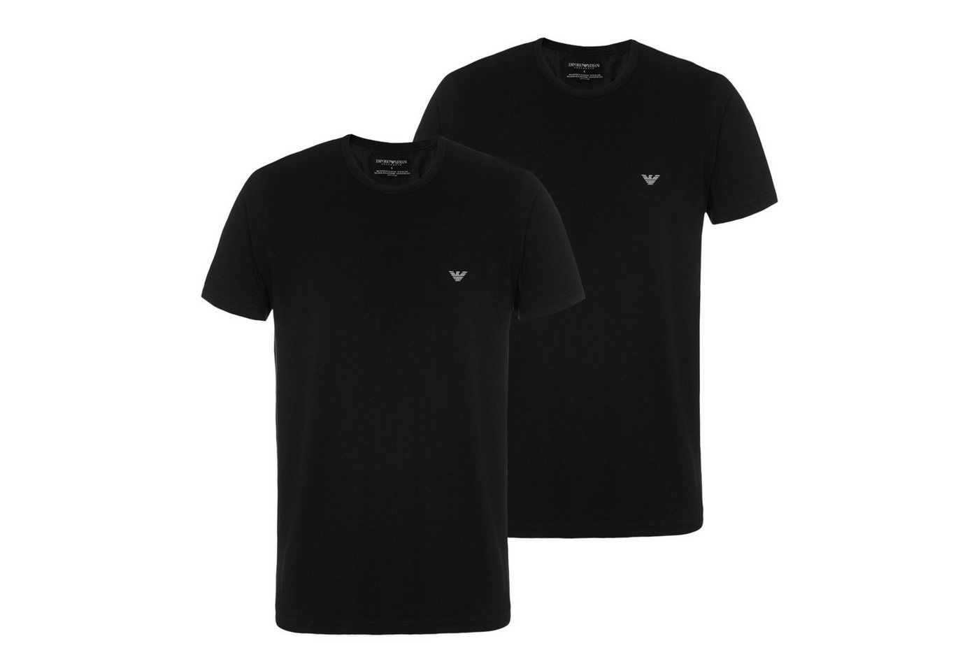 Emporio Armani Unterziehshirt 2er Pack T-Shirts C-Neck Stretch Cotton (2-St., 2 Stück) mit kleinem Logoprint auf der linken Brust von Emporio Armani