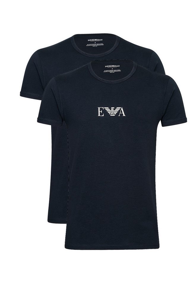 Emporio Armani Unterziehshirt CC715 (Bi-Pack, 2-St., 2er-Pack) Rundhals T-Shirt Herren Unterhemd Stretch Cotton im Doppelpack von Emporio Armani