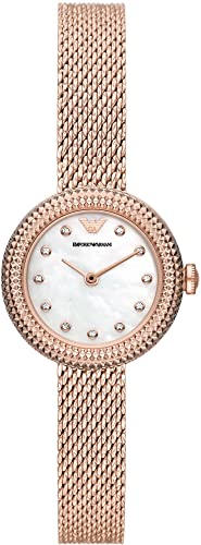 Emporio Armani Uhr für Damen , Zweizeiger Uhrwerk, 26mm Rose Gold Edelstahlgehäuse mit einem Edelstahlarmband, AR11416 von Emporio Armani