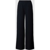Emporio Armani Wide Leg Stoffhose mit elastischem Bund in Marine, Größe 42 von Emporio Armani
