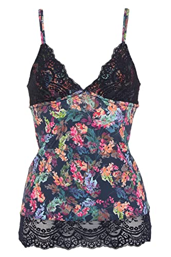 Emporio Armani Women's Daily Charme Microfiber Cami Tank Top, Marine Floral Print, XL von Emporio Armani