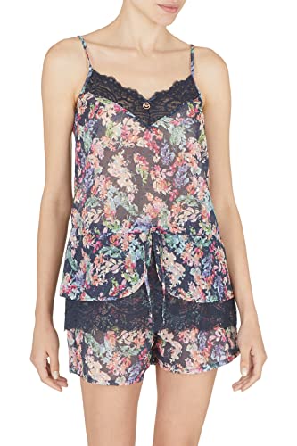 Emporio Armani Women's Daily Charme Microfiber Pajama Set Short Pajamas, Marine Floral Print, M von Emporio Armani