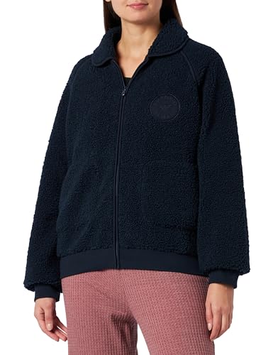 Emporio Armani Women's Full Zip Jacket Fuzzy Fleece, Marine, Small von Emporio Armani