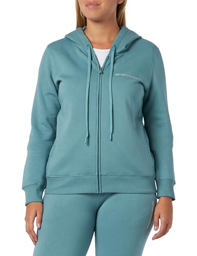 Emporio Armani Women's Full Zip Jacket Iconic Terry, Arctic, Large von Emporio Armani