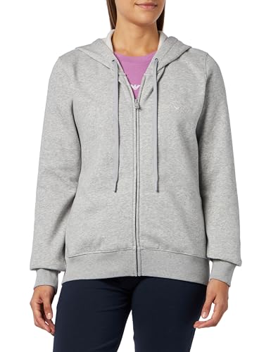 Emporio Armani Women's Full Zip Jacket Iconic Terry, Light Grey Melange, Medium von Emporio Armani