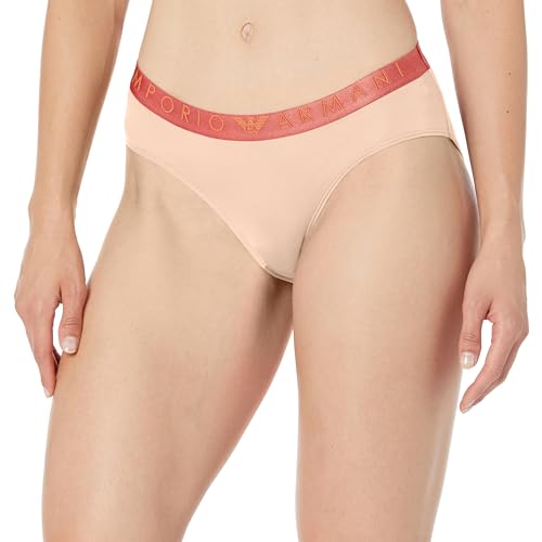 Emporio Armani Women's High Brief Iconic Microfiber, Nude, Large von Emporio Armani