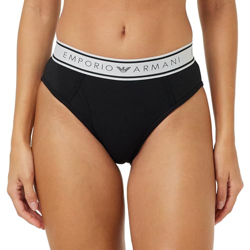 Emporio Armani Women's High Waist Brief Iconic Logoband, Black, Medium von Emporio Armani