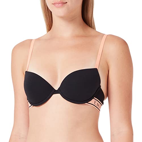 Emporio Armani Women's Iconic Logoband Push Up Bra, Black, 34C von Emporio Armani