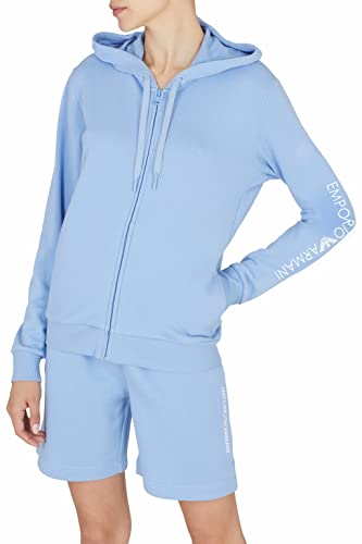 Emporio Armani Women's Iconic Terry Full Zip Jacket, Periwinkle, L von Emporio Armani