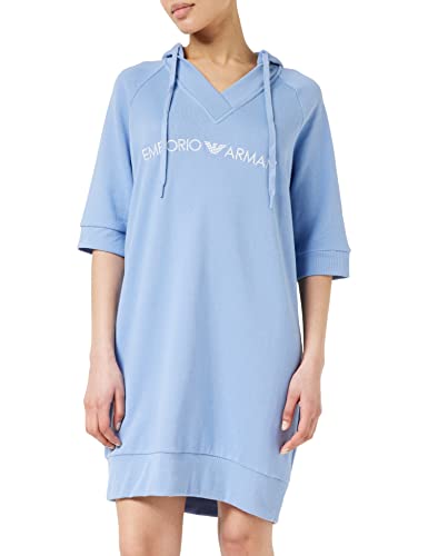 Emporio Armani Women's Iconic Terry Maxi Sweatshirt, Periwinkle, S von Emporio Armani