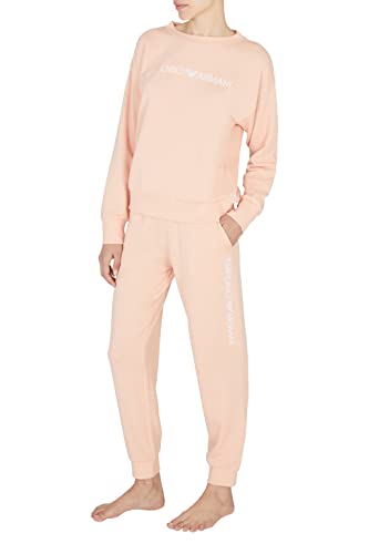 Emporio Armani Women's Iconic Terry Pants with Cuffs, Apricot, XS von Emporio Armani