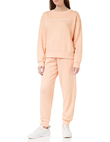 Emporio Armani Women's Iconic Terry Sweater+Pants Suit, Apricot, L von Emporio Armani