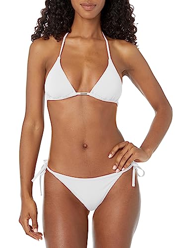 Emporio Armani Women's Logo Lover String Brief Bikini Set, White, L von Emporio Armani